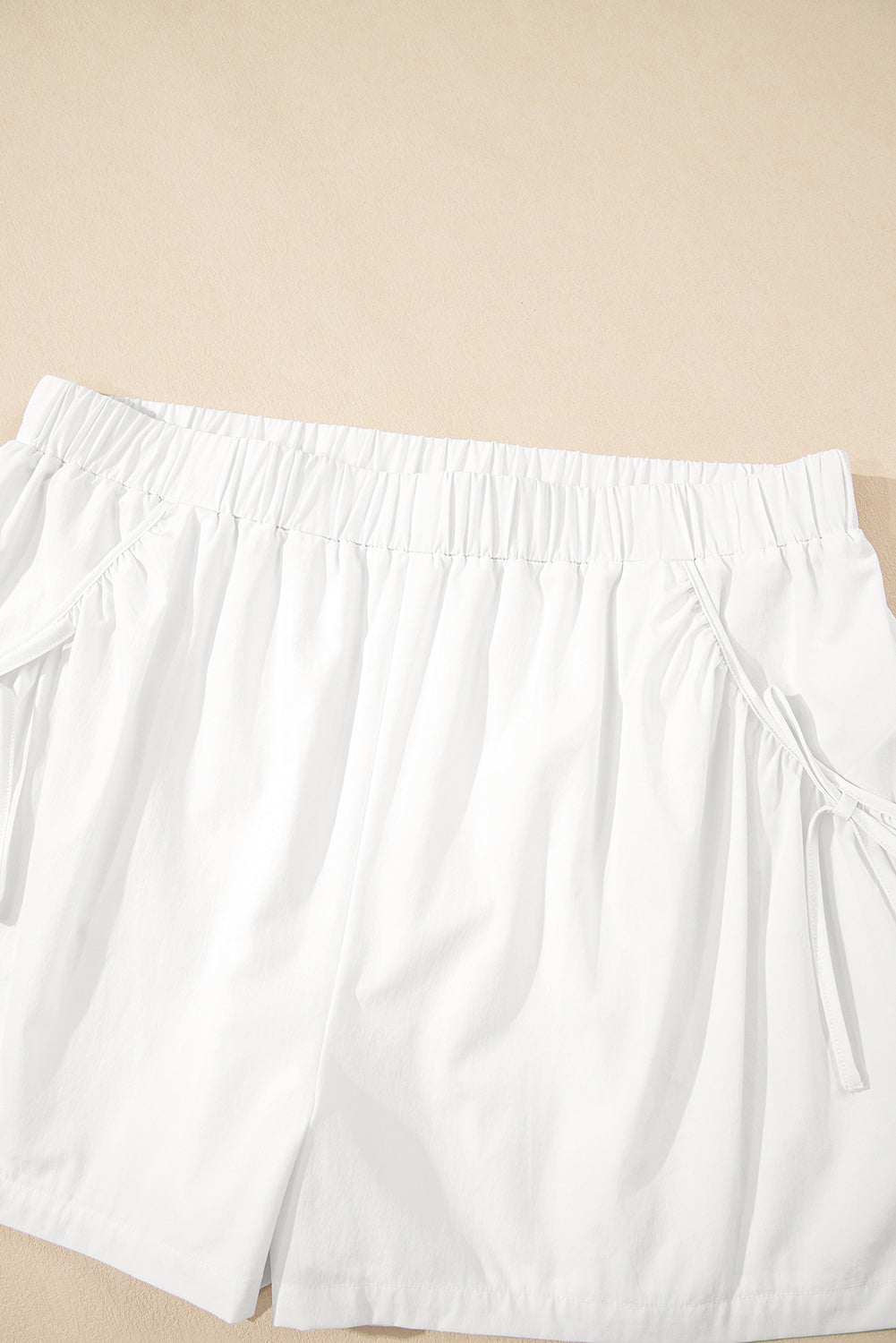White Bow Decor Pockets Plus Size Shorts Plus Size Bottoms JT's Designer Fashion