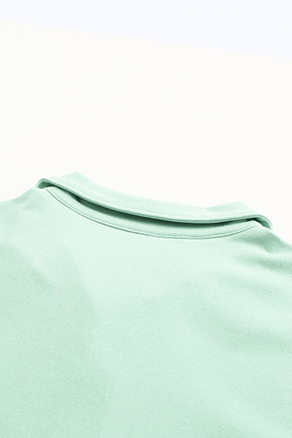 Green Zip Front Pocketed Pullover Sweatshirt Sweatshirts & Hoodies JT's Designer Fashion