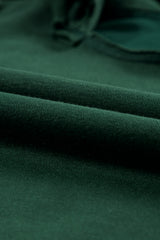 Blackish Green Quilted Patchwork Exposed Seam Hoodie Sweatshirts & Hoodies JT's Designer Fashion