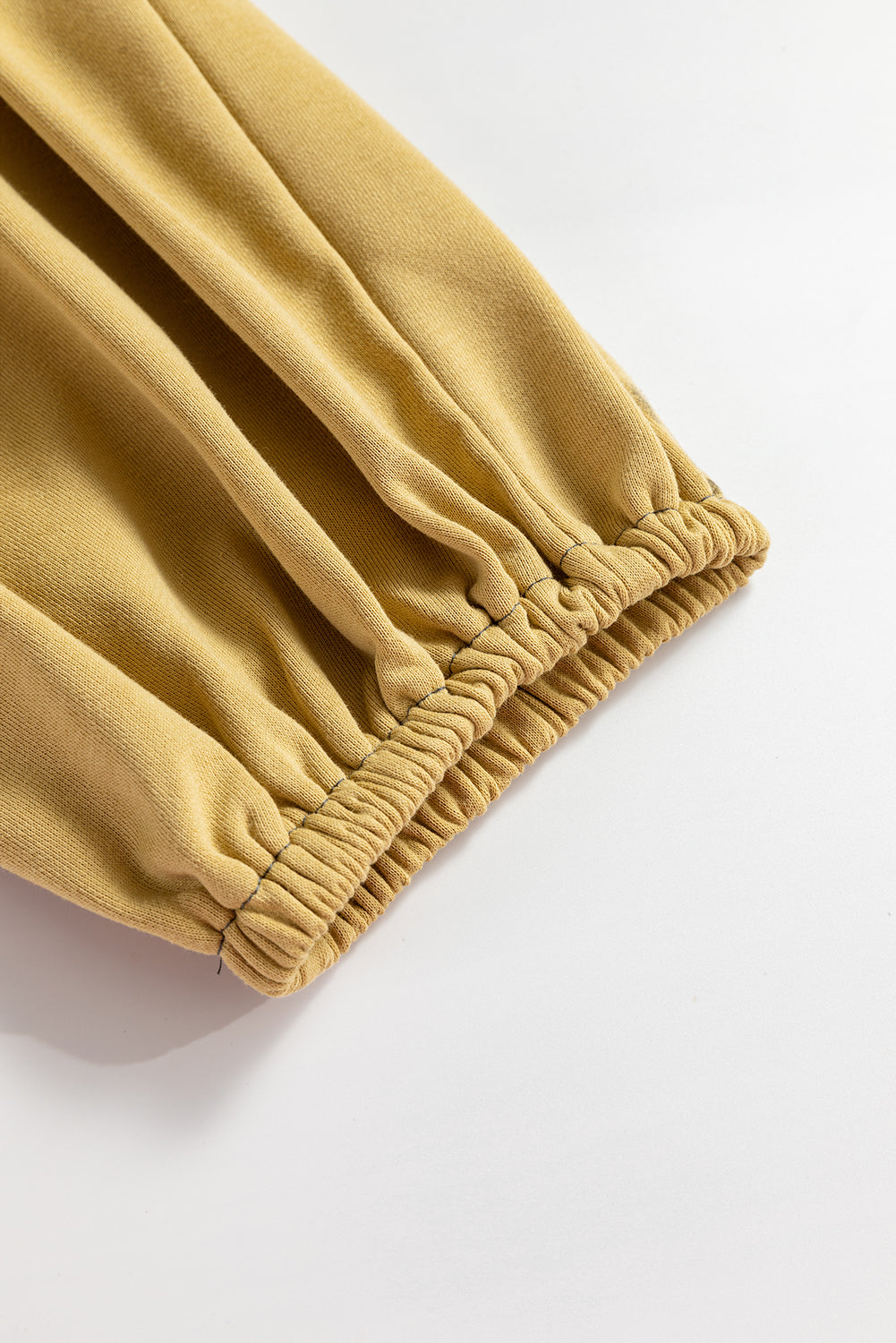 Beige Drawstring Adjusted Band High Waist Plus Size Pants Plus Size Bottoms JT's Designer Fashion