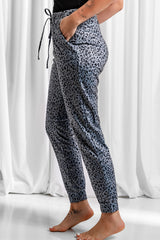 Gray Breezy Leopard Joggers Pants & Culotte JT's Designer Fashion