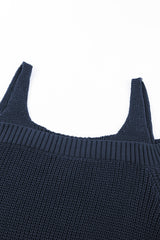 Dark Blue Dew Shoulder Juliette Knitted Sweater Sweaters & Cardigans JT's Designer Fashion