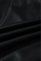 Black Vegan Leather Sleeveless Mini Dress Mini Dresses JT's Designer Fashion