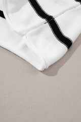 White Striped Batwing Sleeve Sweater Tee Sweaters & Cardigans JT's Designer Fashion