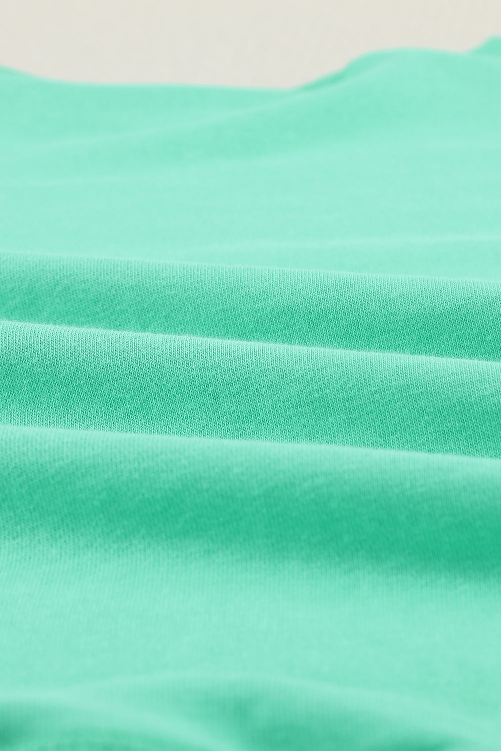 Green French Terry Cotton Blend Pullover Sweatshirt Sweatshirts & Hoodies JT's Designer Fashion