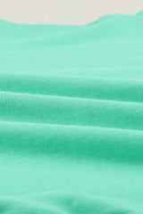 Green French Terry Cotton Blend Pullover Sweatshirt Sweatshirts & Hoodies JT's Designer Fashion