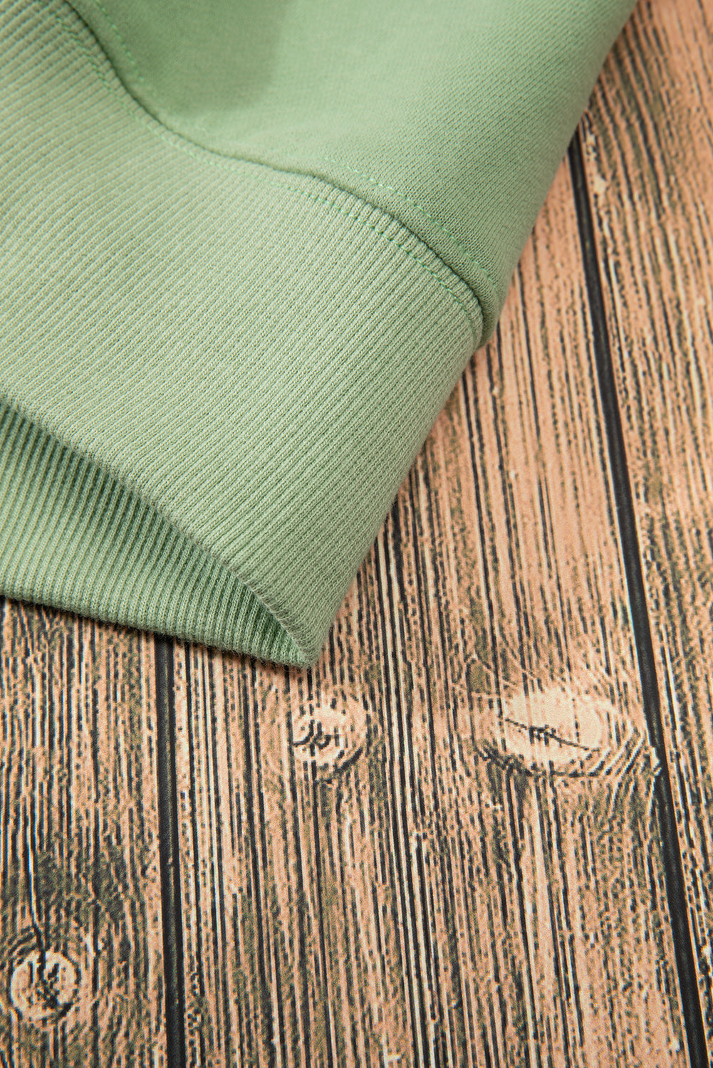 Smoke Green Solid Fleece Lined Drop Shoulder Terry Sweatshirt Sweatshirts & Hoodies JT's Designer Fashion