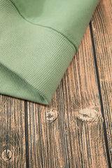 Smoke Green Solid Fleece Lined Drop Shoulder Terry Sweatshirt Sweatshirts & Hoodies JT's Designer Fashion