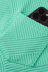 Mint Green Textured Cap Sleeve T Shirt Dress T Shirt Dresses JT's Designer Fashion