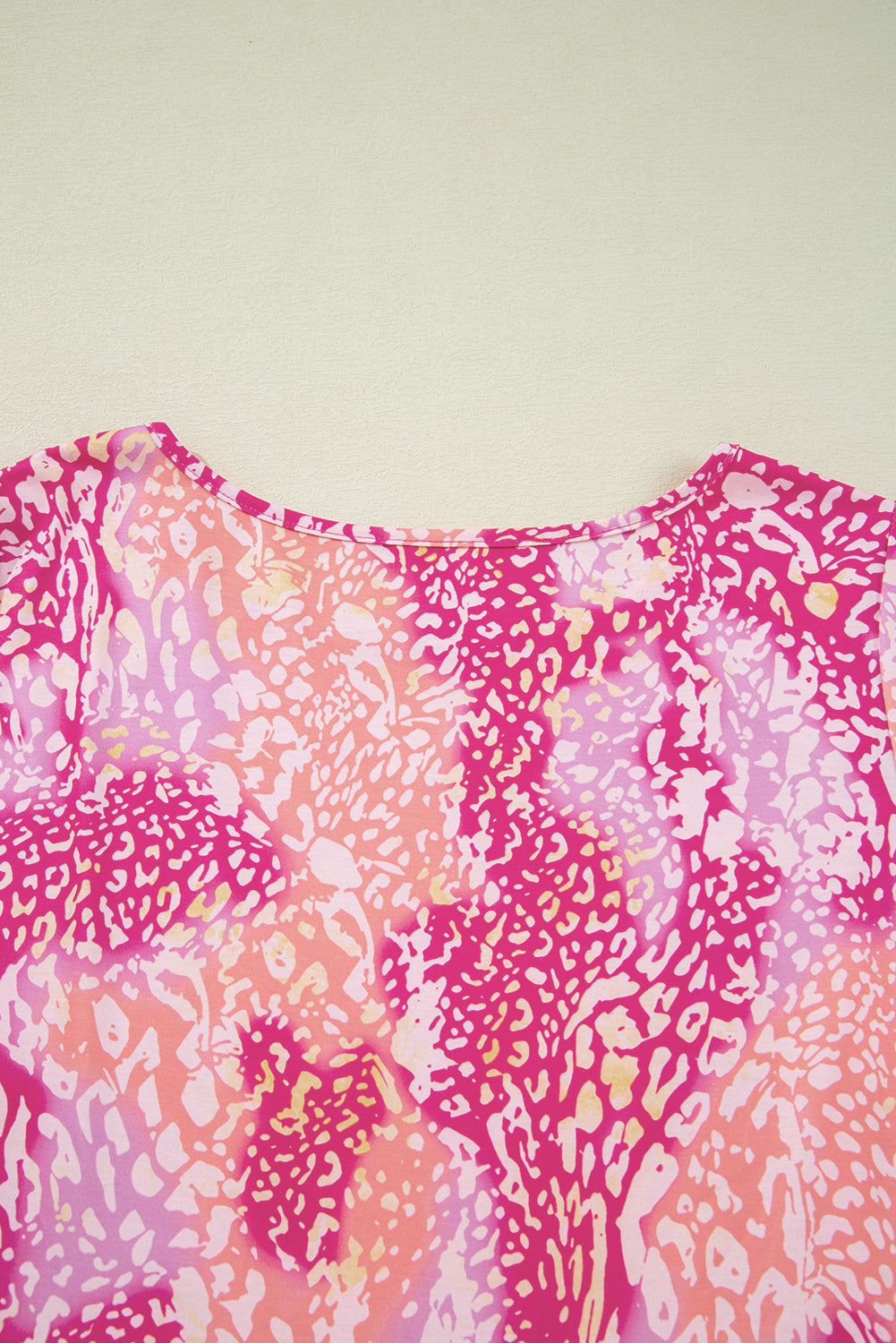 Rose Classic Leopard Print Handkerchief Hem Tunic Top Blouses & Shirts JT's Designer Fashion