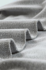 Gray Plain Crew Neck Pullover Sweatshirt Sweatshirts & Hoodies JT's Designer Fashion