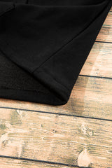 Black Fleece Lined Half Zipper Kangaroo Pockets Loose Hoodie Sweatshirts & Hoodies JT's Designer Fashion