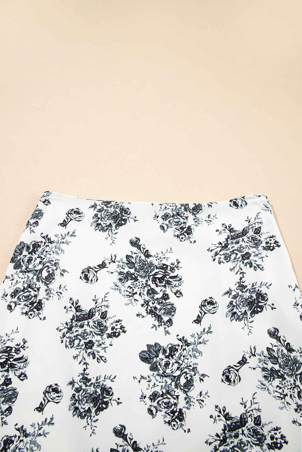 Black Boho Floral High Waist Ruffle Split Maxi Skirt Skirts & Petticoat JT's Designer Fashion