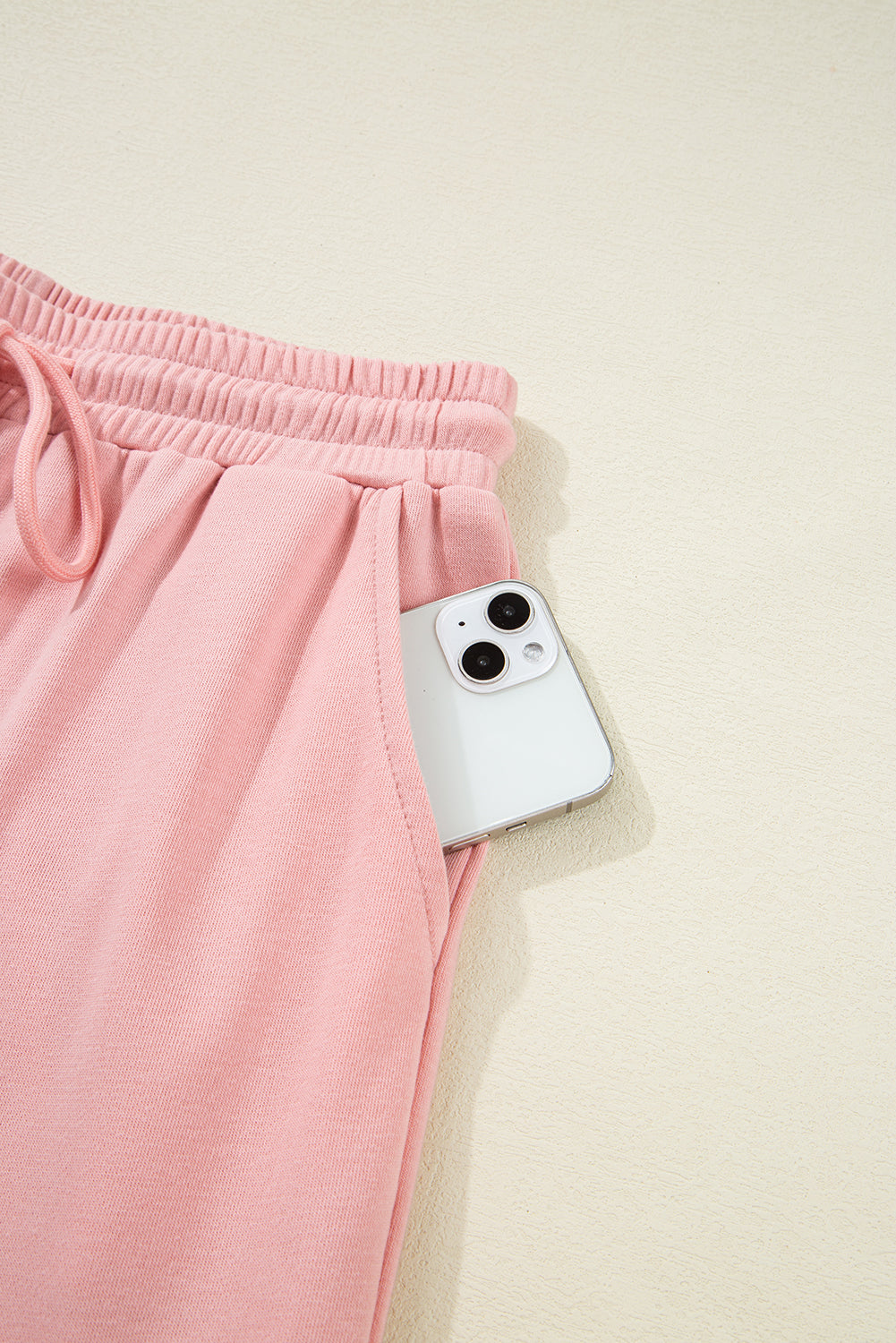 Apricot Pink Half Sleeve T-Shirt & Cargo Sweatpants Set Pant Sets JT's Designer Fashion