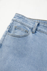 Beau Blue Bowknot Decor Boyfriend Cargo Jeans Jeans JT's Designer Fashion