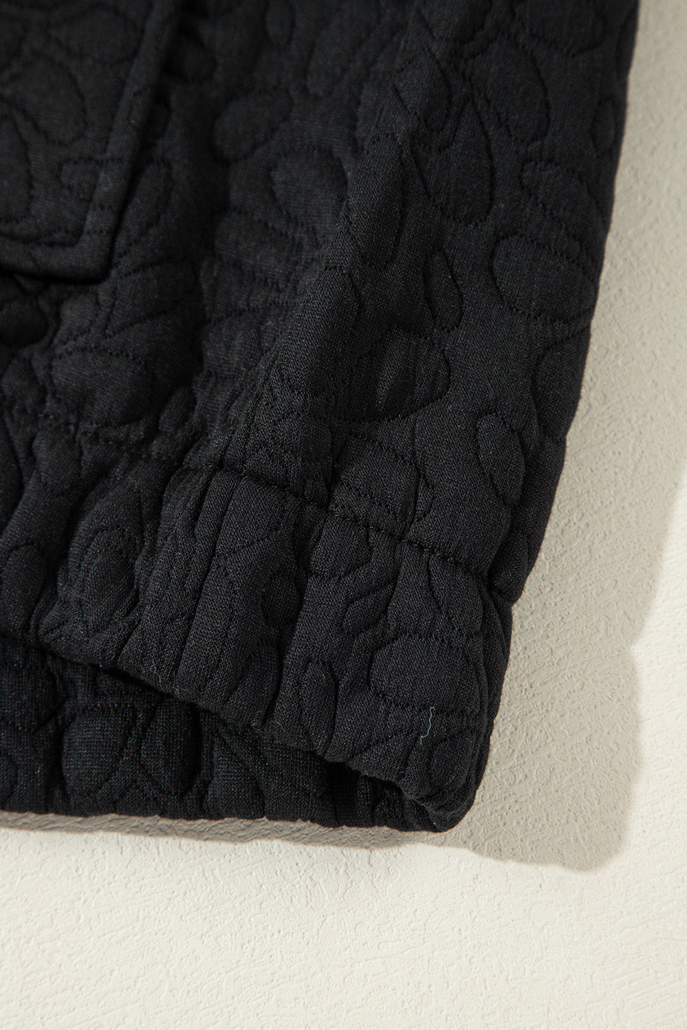 Black Floral Quilted Jacket Jackets JT's Designer Fashion