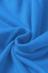 Sky Blue Solid Color Drop Shoulder Long Sleeve Basic Sweatshirt Sweatshirts & Hoodies JT's Designer Fashion