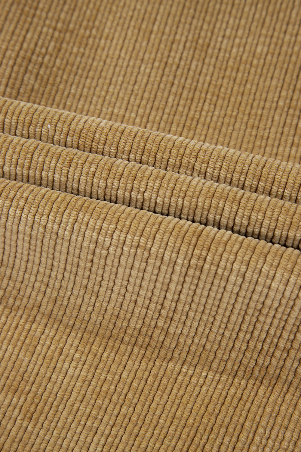 Light French Beige Patched Pocket Button Up Corduroy Shacket Jackets JT's Designer Fashion