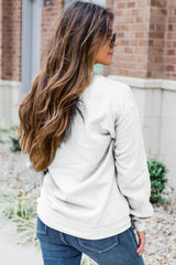 Beige Solid Color Crewneck Pullover Sweatshirt Sweatshirts & Hoodies JT's Designer Fashion