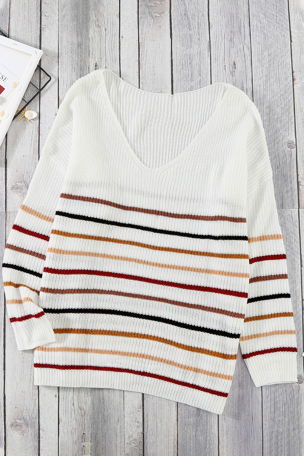Multicolor Striped Knit Sweater Sweaters & Cardigans JT's Designer Fashion