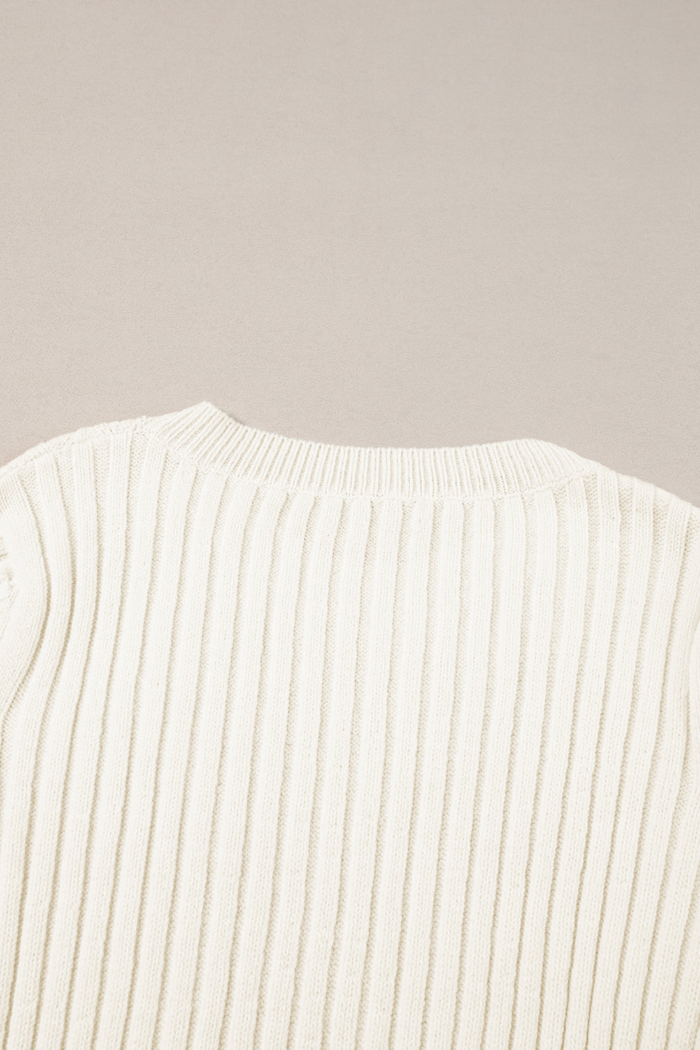 White Cable Knit Cropped Sweater Sweaters JT's Designer Fashion