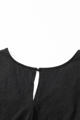 Black Plus Smocked High Waist Sleeveless V Neck Jumpsuit Plus Size Bottoms JT's Designer Fashion