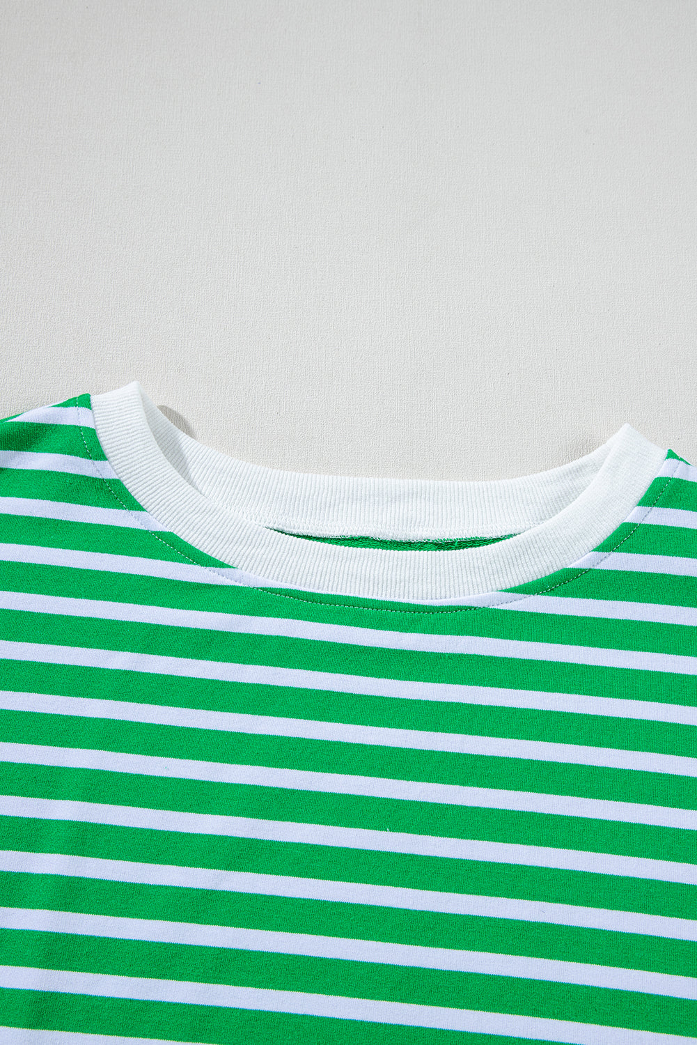 Dark Green Striped Cap Sleeve Tee and Shorts Set Short Sets JT's Designer Fashion
