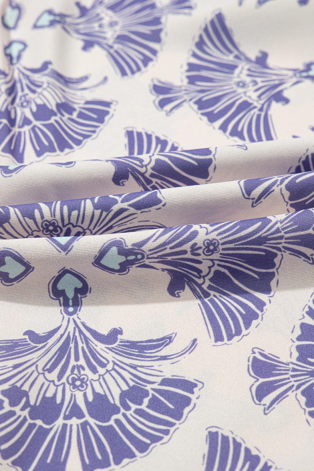 Sky Blue Printed Shirt Collar Half Button A-line Mini Dress Dresses JT's Designer Fashion