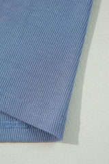 Ashleigh Blue Solid Color Rib Knit Open Front Tunic Cardigan Cardigans JT's Designer Fashion
