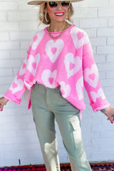 Bonbon Pearl Beaded Floral Drop Shoulder Sweater Sweaters & Cardigans JT's Designer Fashion
