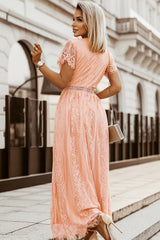 Pink Blue Fill Your Heart Lace Long Dress Maxi Dresses JT's Designer Fashion