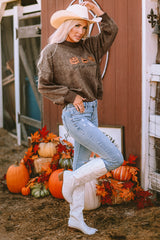 Brown Let's Get Smashed Halloween Pumpkin Graphic Sweatshirt Graphic Sweatshirts JT's Designer Fashion