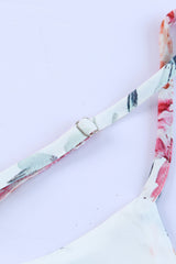 White Floral Spaghetti Straps Wide Leg Jumpsuit Jumpsuits & Rompers JT's Designer Fashion