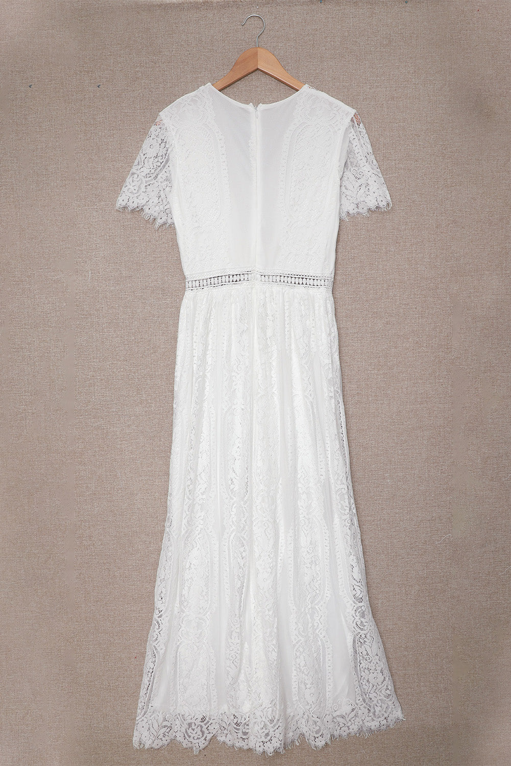 White Blue Fill Your Heart Lace Long Dress Maxi Dresses JT's Designer Fashion