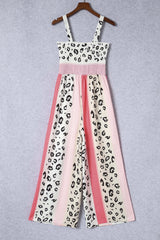 Leopard Color Block Mix Print Pocketed Jumpsuit Jumpsuits & Rompers JT's Designer Fashion