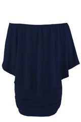 Multiple Dressing Layered Dark Blue Mini Poncho Dress Mini Dresses JT's Designer Fashion