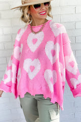 Bonbon Pearl Beaded Floral Drop Shoulder Sweater Sweaters & Cardigans JT's Designer Fashion