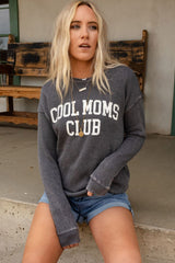 Gray COOL MOMS CLUB Drop Shoulder Sweatshirt Sweatshirts & Hoodies JT's Designer Fashion