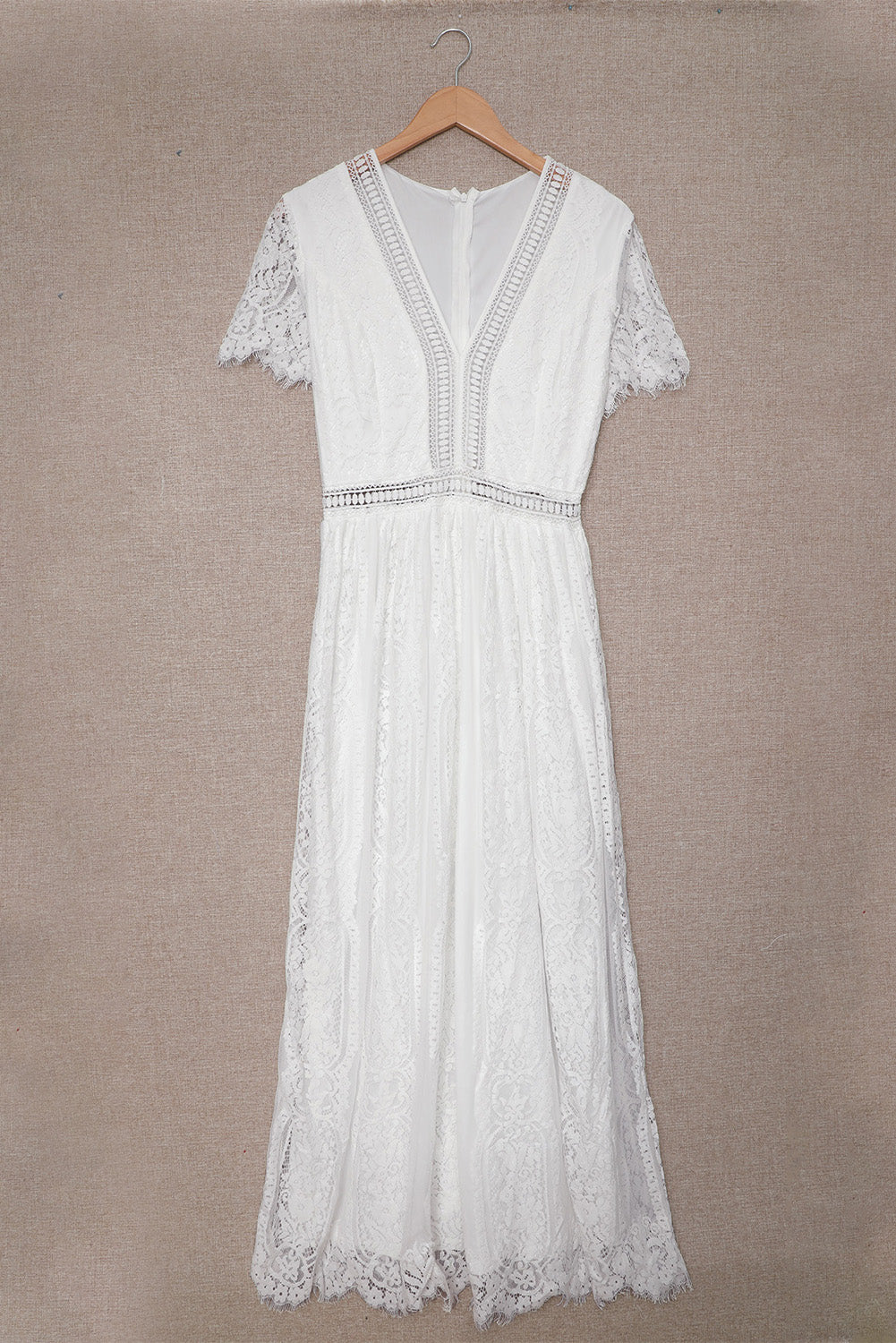 White Blue Fill Your Heart Lace Long Dress Maxi Dresses JT's Designer Fashion