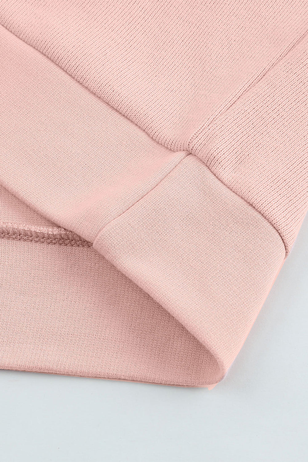 Pink Casual Button Solid Patchwork Trim Hoodie Sweatshirts & Hoodies JT's Designer Fashion