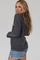 Gray COOL MOMS CLUB Drop Shoulder Sweatshirt Sweatshirts & Hoodies JT's Designer Fashion