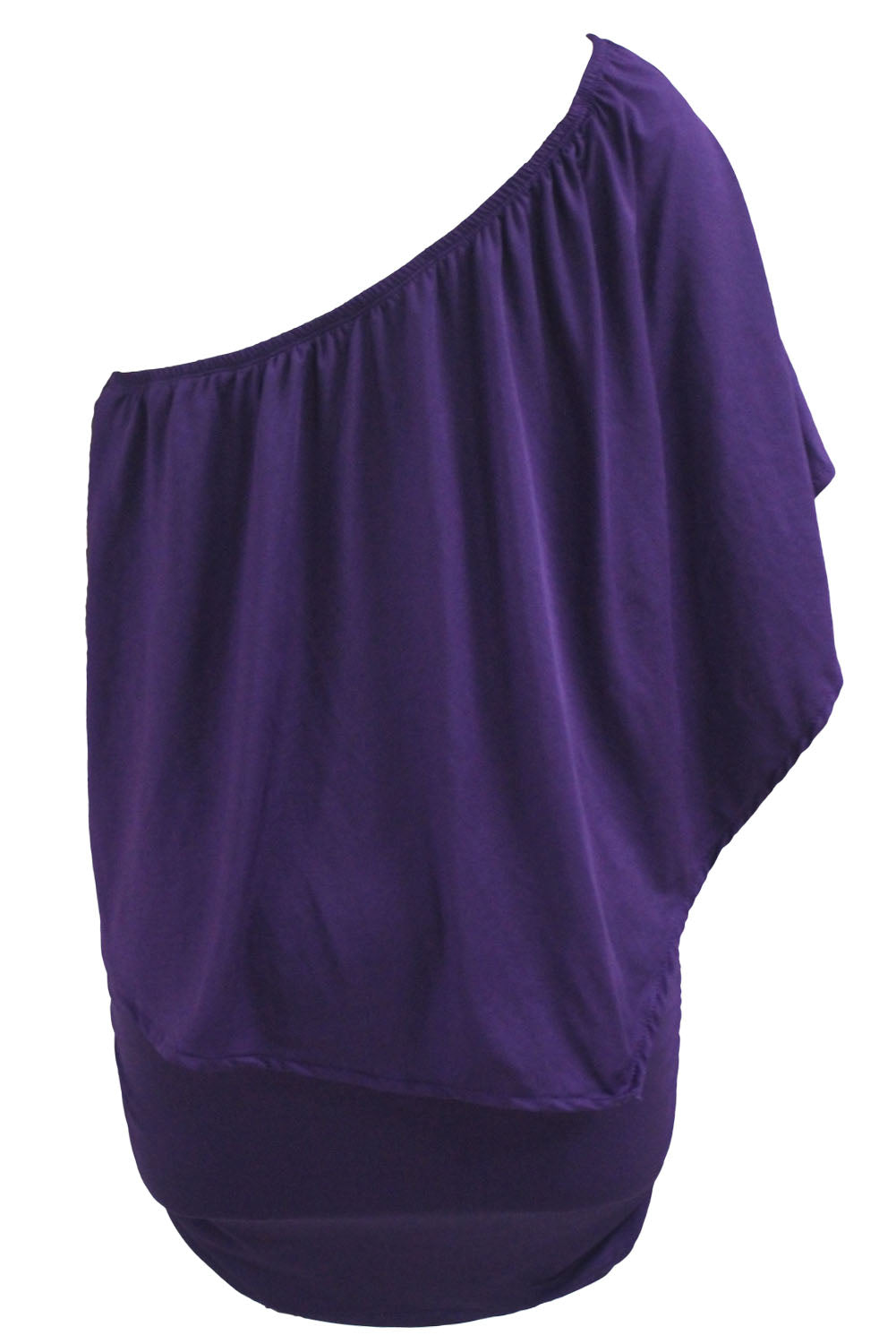 Plus Size Multiple Dressing Layered Purple Mini Poncho Dress Plus Size Dresses JT's Designer Fashion