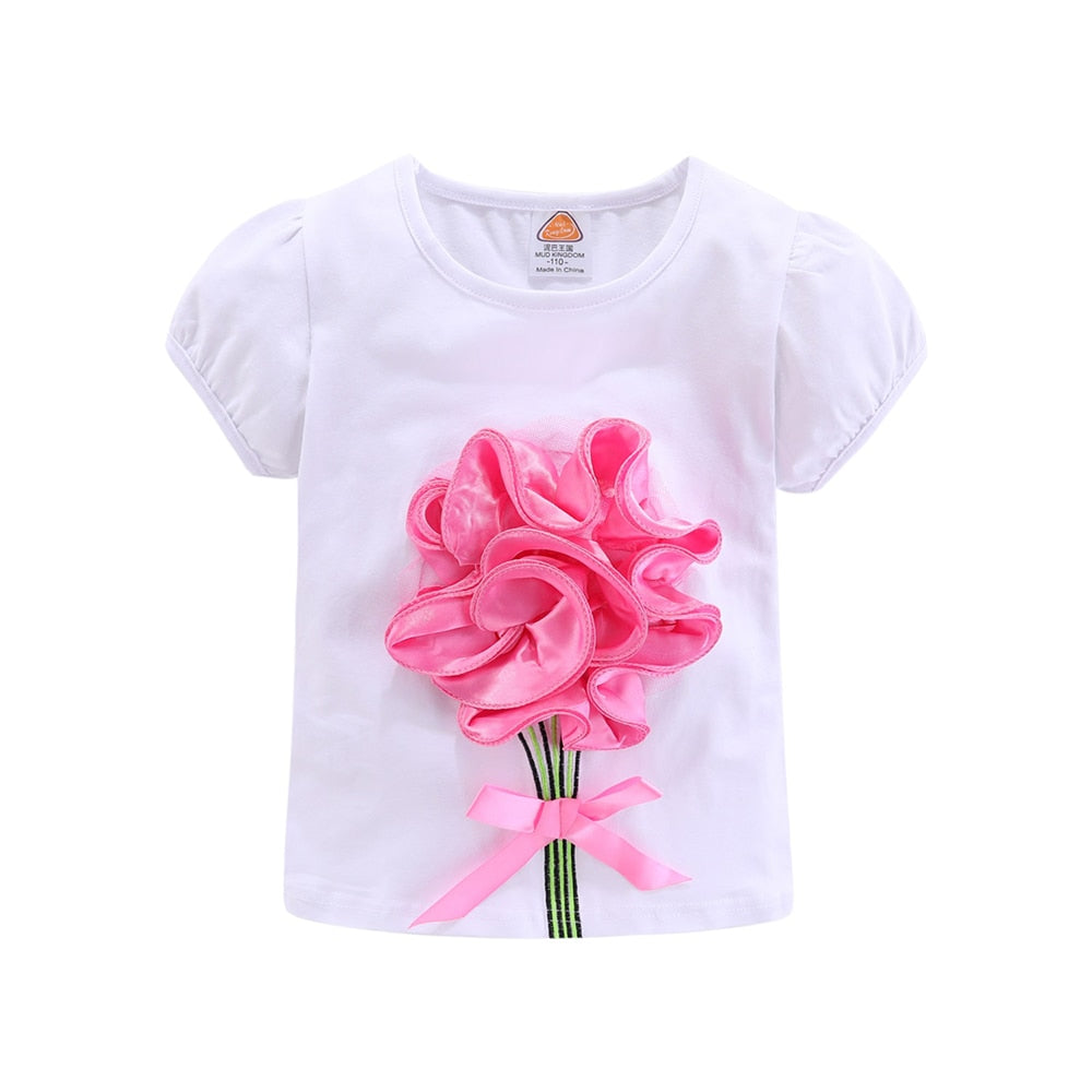 Girls 3D Flower and Bow 2 Pc Skirt Set Kids Sets JT's Designer Fashion