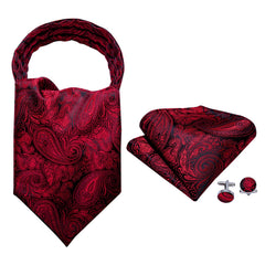 Silk Cravat Ascot Tie Set For Men Men's Accessories JT's Designer Fashion