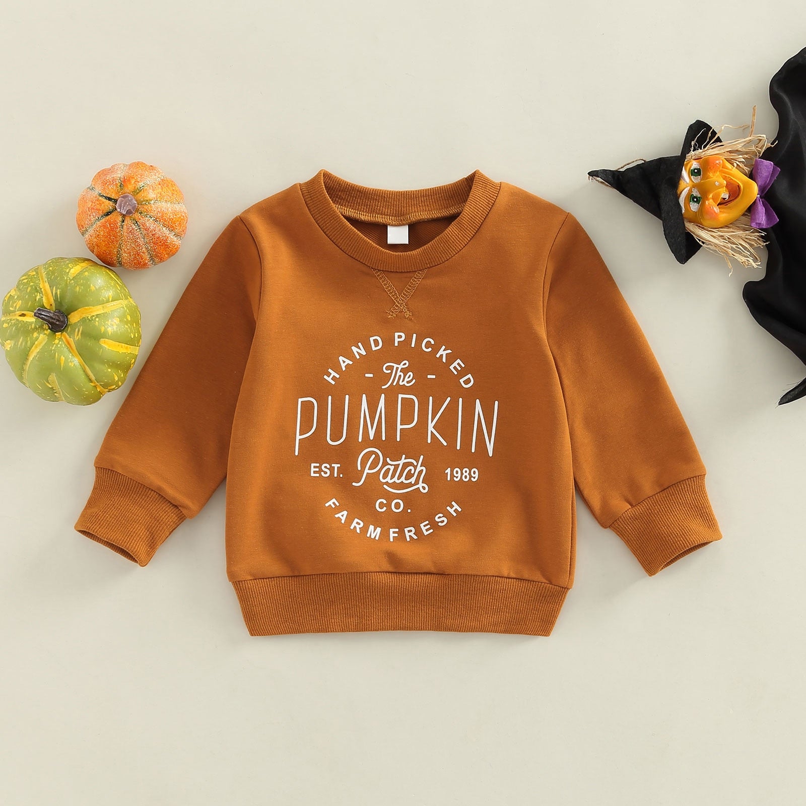 Kids’ Bright & Cheerful Pumpkin Halloween Sweatshirt – Soft, Cozy & Fun Fall Favorite! Kids Tops JT's Designer Fashion