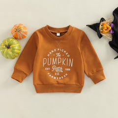 Kids’ Bright & Cheerful Pumpkin Halloween Sweatshirt – Soft, Cozy & Fun Fall Favorite! Kids Tops JT's Designer Fashion