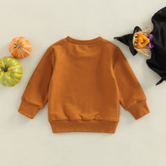 Kids’ Bright & Cheerful Pumpkin Halloween Sweatshirt – Soft, Cozy & Fun Fall Favorite! Kids Tops JT's Designer Fashion