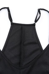 Black Pocketed Adjustable Spaghetti Strap Straight Leg Jumpsuit Jumpsuits & Rompers JT's Designer Fashion