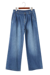 Blue Slouchy Wide Leg Jeans Jeans JT's Designer Fashion