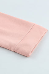 Pink Casual Button Solid Patchwork Trim Hoodie Sweatshirts & Hoodies JT's Designer Fashion